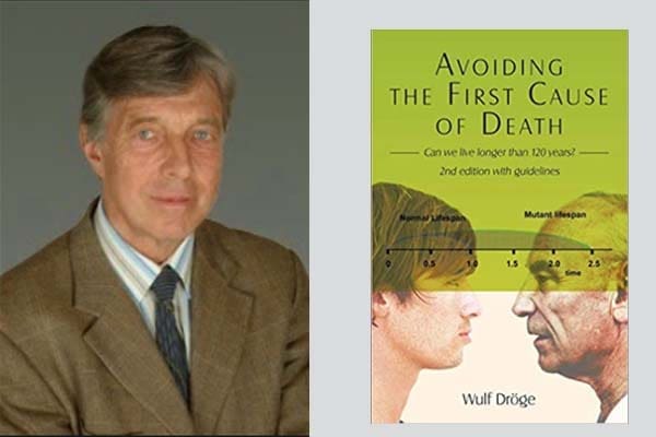 Dr. Wulf Dröge junto a su libro sobre nutrición y salud celular, creador de Immunocal Platinum basado en cisteína bioactiva